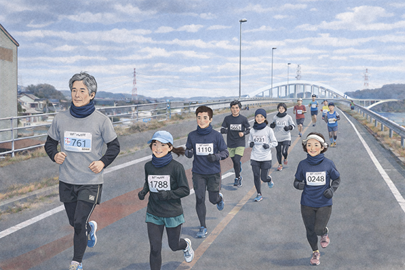マラソン　元気　感動